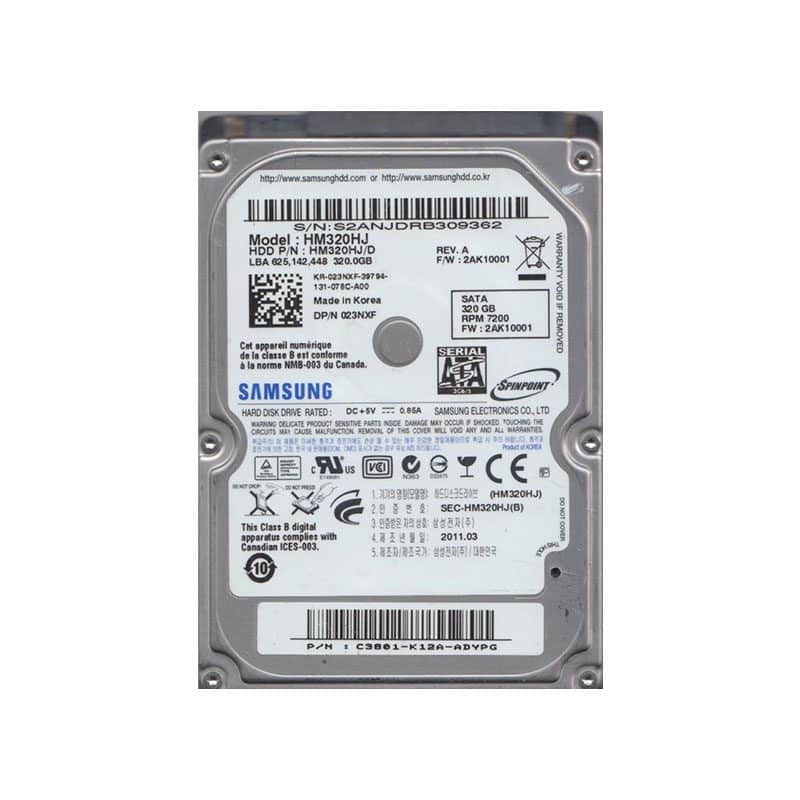 Refurbished HM320HJ Samsung Spin point MP4 320GB SATA Hard Drive
