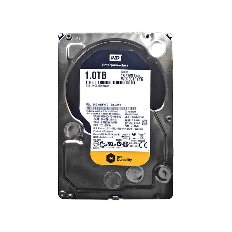 WD1001FYYG Western Digital RE 1TB 7200RPM SAS Hard Drive