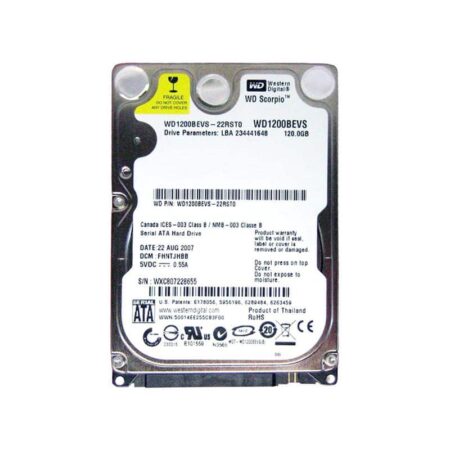 WD1200BEVS Western Digital Scorpio 120GB 5400RPM SATA Hard Drive