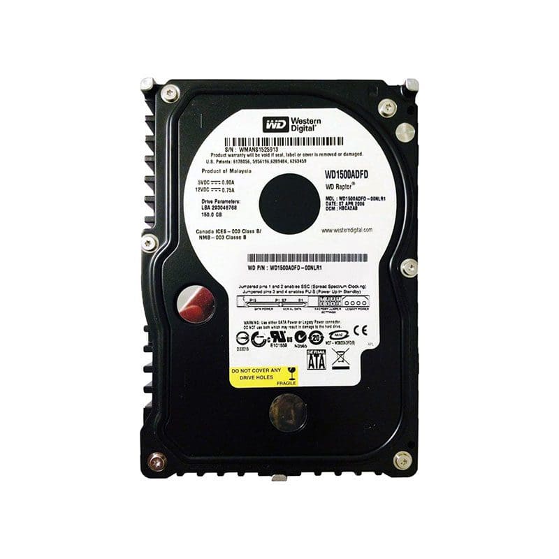 WD1500ADFD Western Digital Raptor 150GB 10000RPM SATA Hard Drive