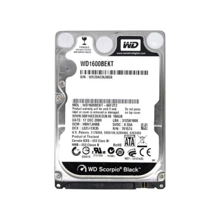 WD1600BEKT Western Digital Scorpio Black 160GB SATA Hard Drive
