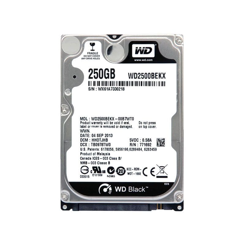 WD2500BEKX Western Digital Black 250GB 7200RPM SATA Hard Drive