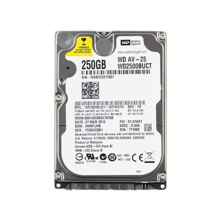 WD2500BUCT Western Digital AV-25 250GB 5400RPM SATA Hard Drive