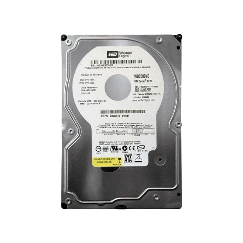 WD2500YD Western Digital Caviar 250GB 7200RPM SATA Hard Drive