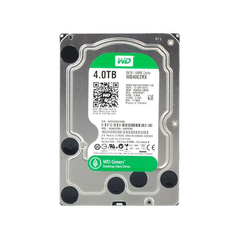 WD40EZRX Western Digital Green 4TB 5400RPM SATA Hard Drive