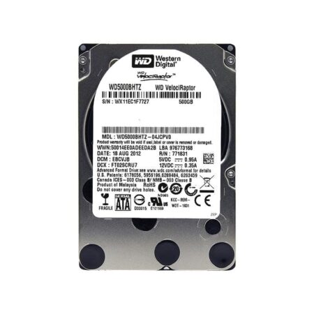 WD5000BHTZ Western Digital VelociRaptor 500GB SATA Hard Drive