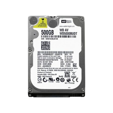 WD5000BUDT Western Digital AV-25 500GB 5400RPM SATA Hard Drive