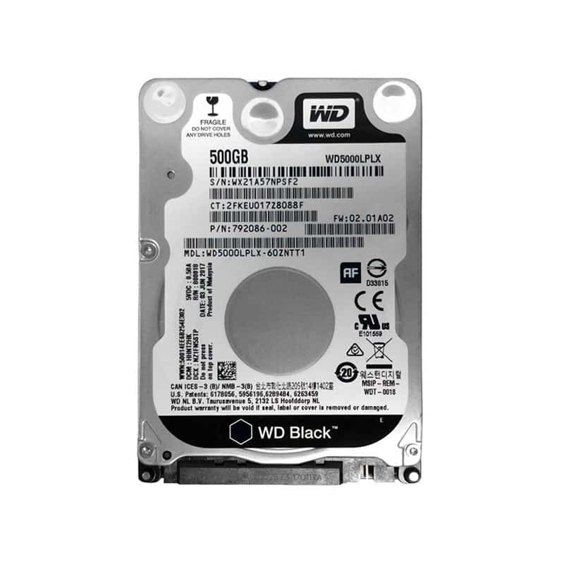 WD5000LPLX Western Digital Black 500GB 7200RPM SATA Hard Drive