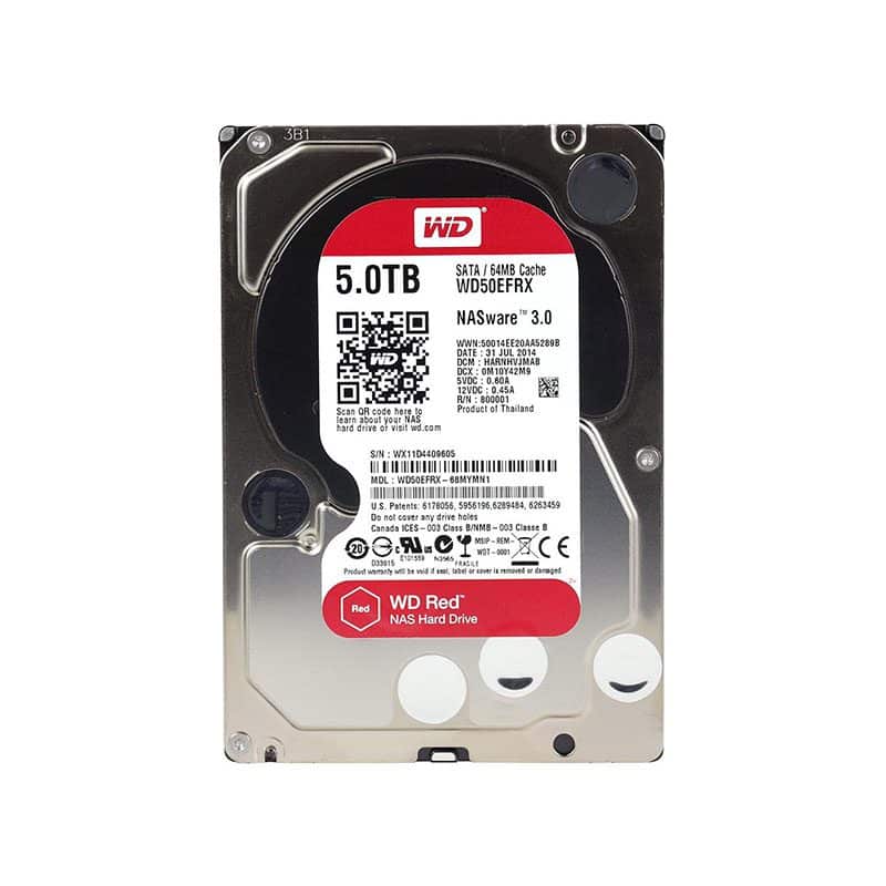 WD50EFRX Western Digital Red 5TB 5400RPM SATA Hard Drive