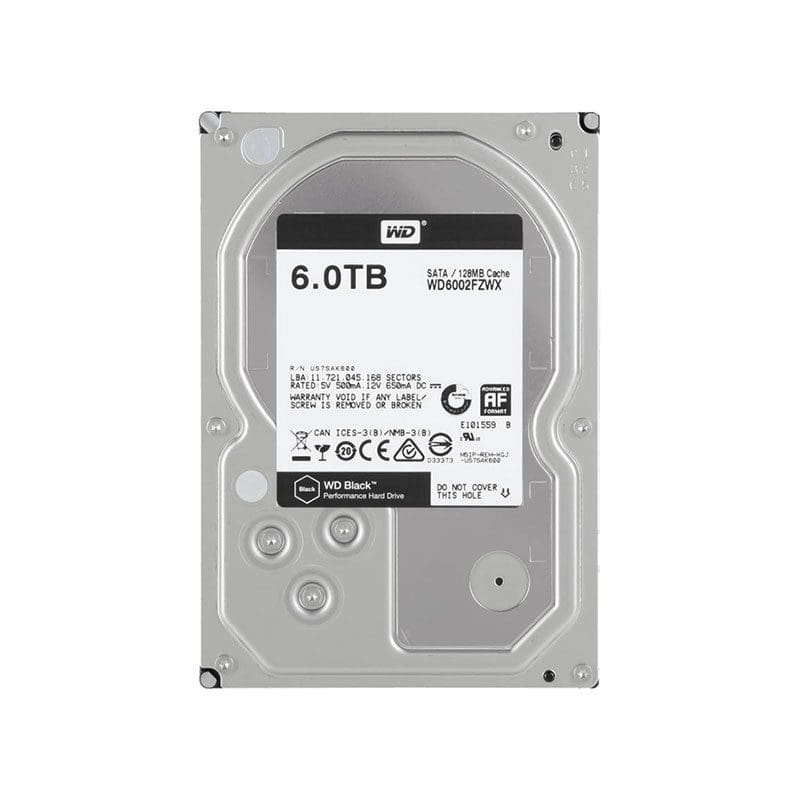 WD6002FZWX Western Digital Black 6TB 7200RPM SATA Hard Drive