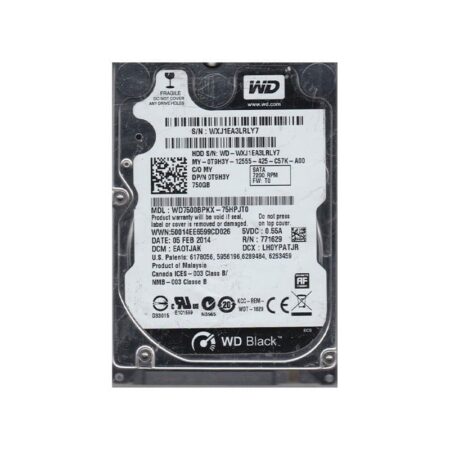 WD7500BPKX-75HPJT0 Western Digital Black 750GB Hard Drive