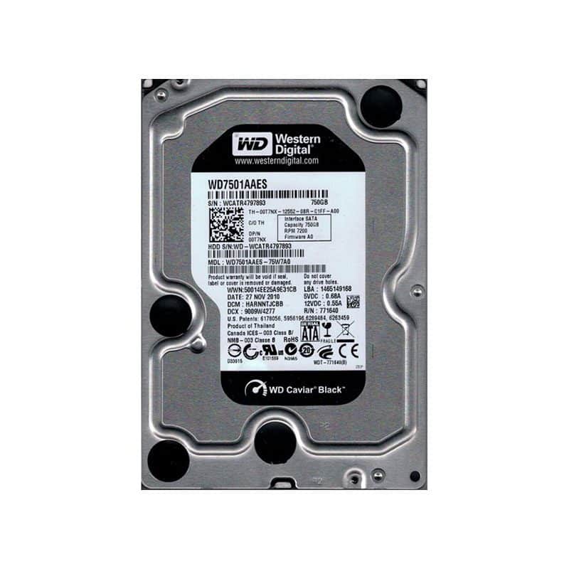 WD7501AALS-00E3A0 Western Digital Caviar Black 750GB Hard Drive