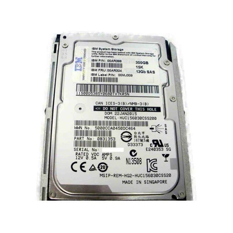 00AR324 IBM 300GB 15000RPM SAS 12Gbps 2.5-inch Hard Drive