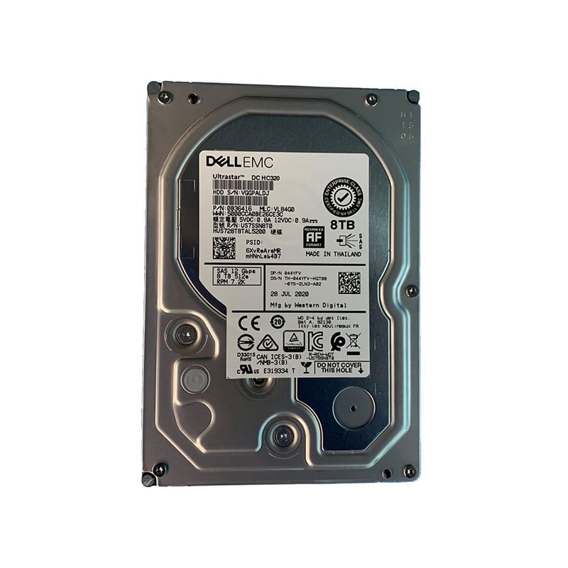 44YFV Dell 8TB 7.2K RPM SAS-12 GBPS Hard Drive at discount