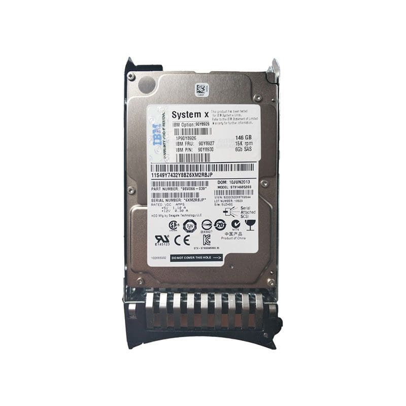 90Y8927 IBM 146GB 15000RPM SAS 6Gbps Hot Swap Hard Drive