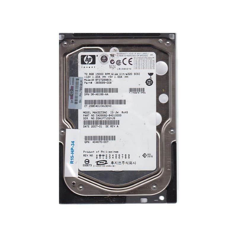 BF07289BC4 HP 72.8GB 15000RPM Ultra-320 SCSI Hard Drive