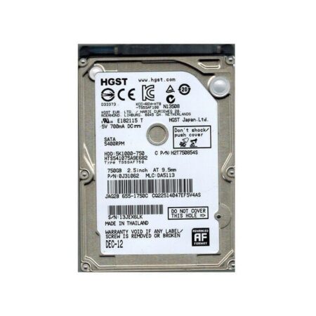 HTS541075A9E682 HGST Travelstar 5K1000 750Gbps SATA Hard Drive