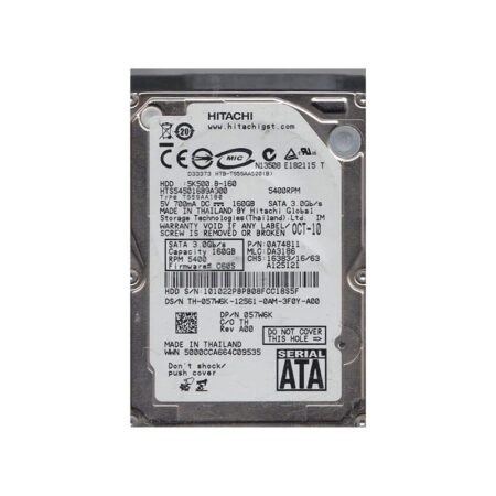 HTS545016B9A300 Hitachi Travelstar 5K500.B 160GB SATA Hard Drive