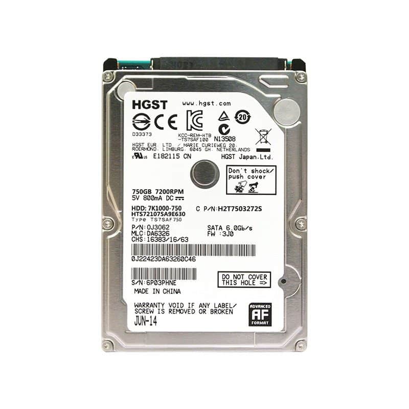 HTS721075A9E630 HGST Travelstar 7K1000 750GB SATA Hard Drive
