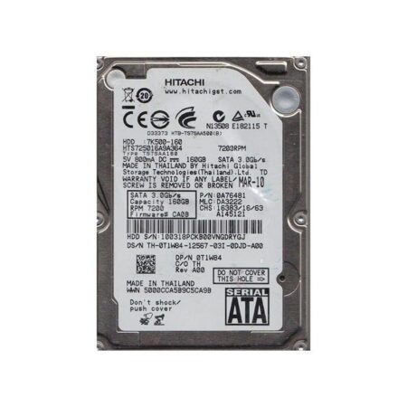 HTS725016A9A364 Hitachi Travelstar 7K500 160GB SATA Hard Drive
