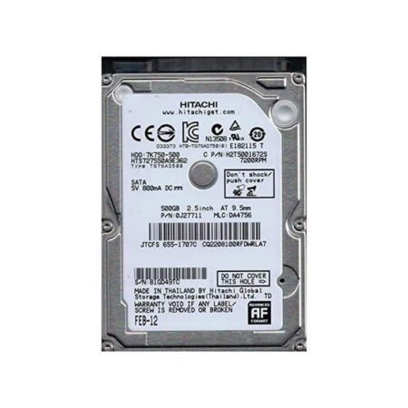 HTS727550A9E362 Hitachi Travel star 7K750 500GB SATA Hard Drive