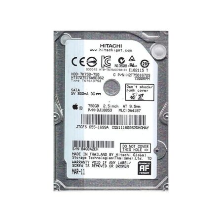 HTS727575A9E362 Hitachi Travelstar 7K750 750GB SATA Hard Drive