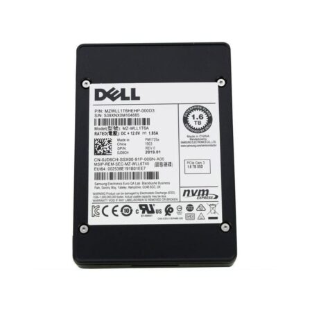JD6CH Dell 1.6TB TLC PCIe NVMe Solid State Drive at discount