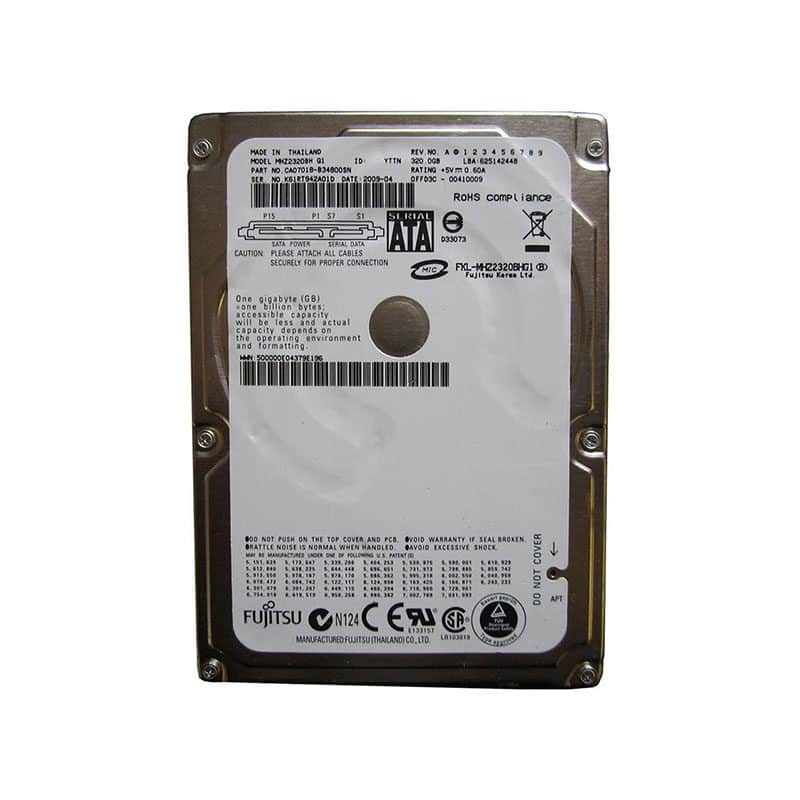 MHZ2320BH Fujitsu Mobile 320GB 5400RPM SATA Hard Drive