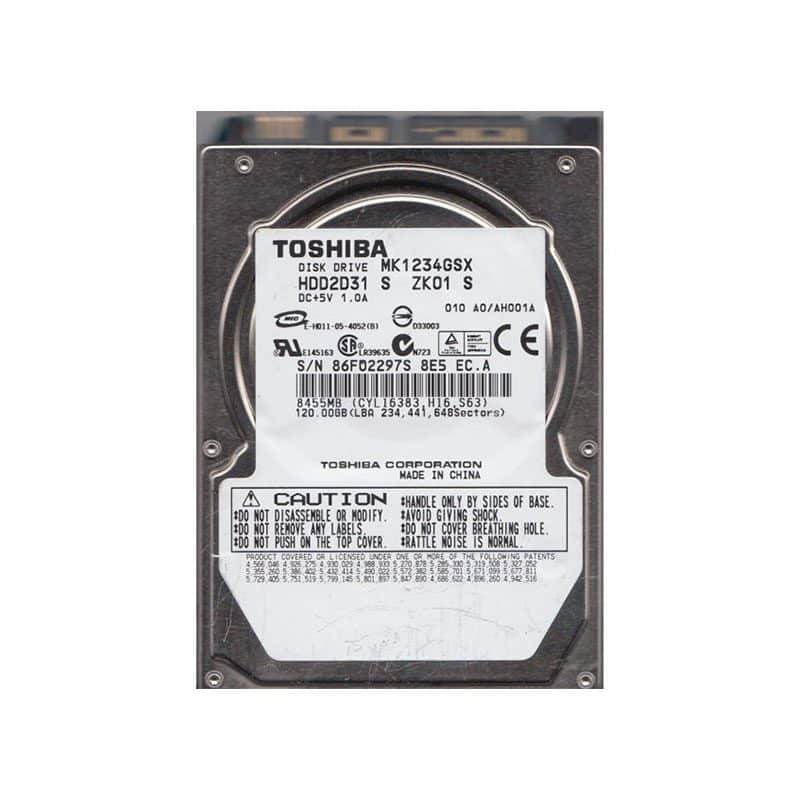 MK1234GSX Toshiba 120GB 5400RPM SATA Hard Drive