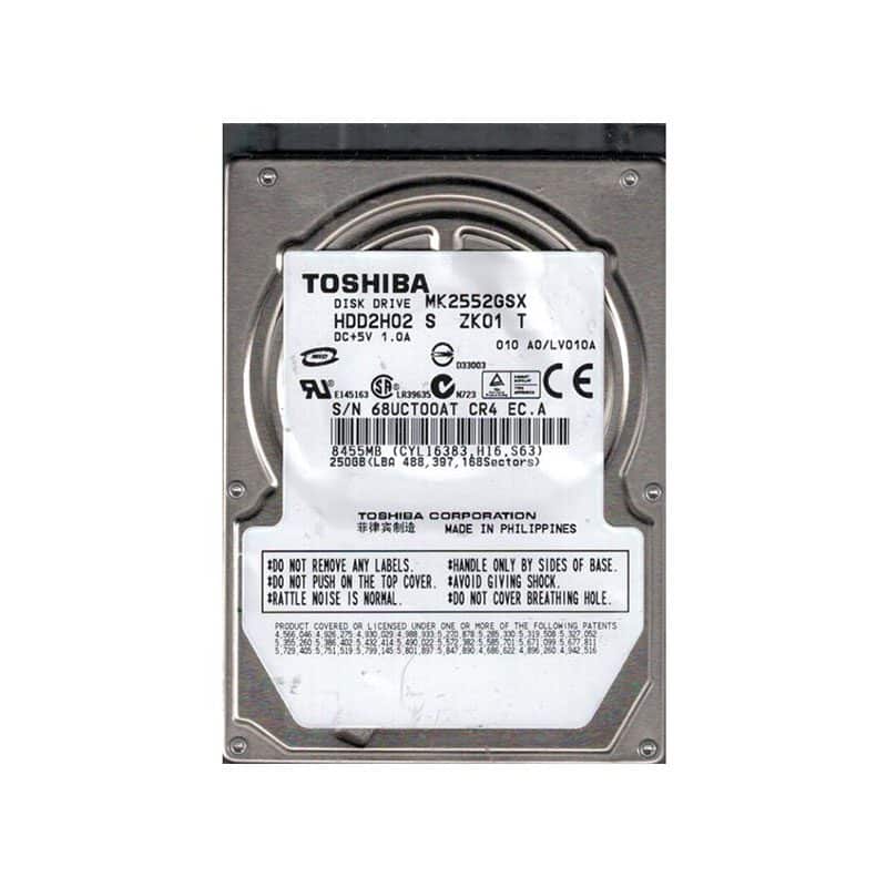 MK2552GSX Toshiba 250GB 5400RPM SATA 3Gbps Hard Drive