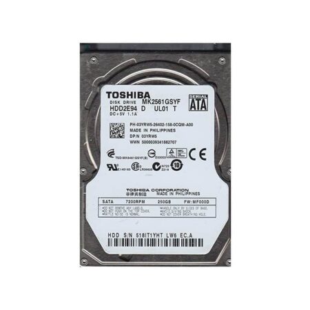 MK2561GSYF Toshiba 250GB 7200RPM SATA 3Gbps Hard Drive
