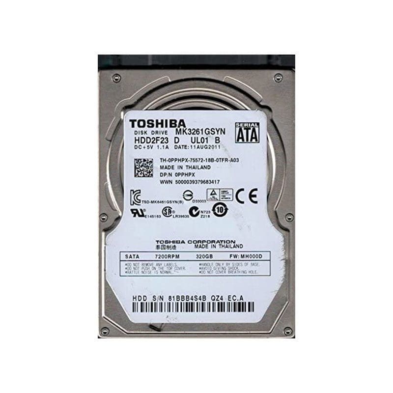 MK3261GSYN Toshiba 320GB 7200RPM 16MB Cache SATA Hard Drive