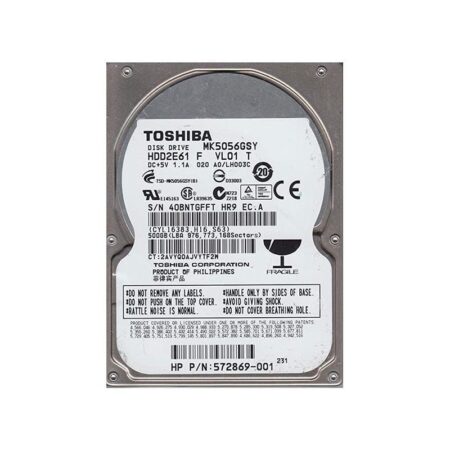 MK5056GSY Toshiba 500GB 7200RPM SATA 3Gbps Hard Drive