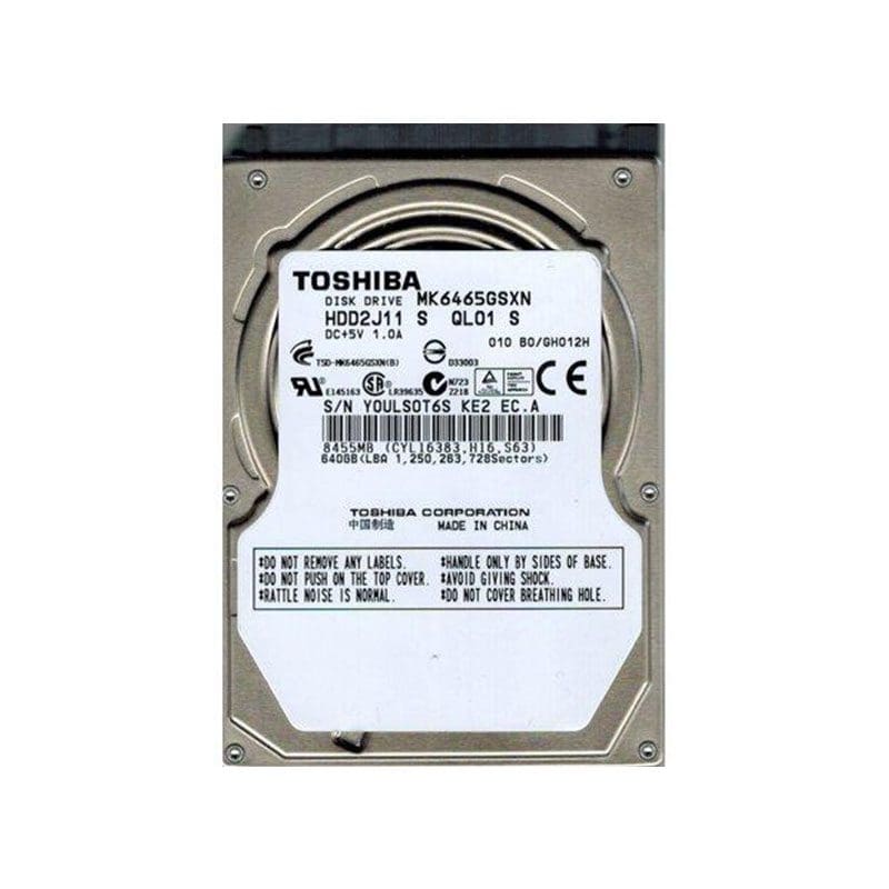 MK6465GSXN Toshiba 640GB 5400RPM SATA 3Gbps Hard Drive