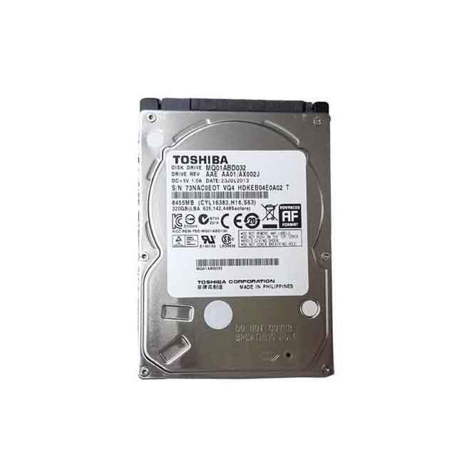 MQ01ABD032 Toshiba 320GB 5.4K RPM 8MB Buffer 2.5Inch Hard Drive