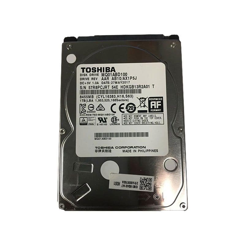 MQ01ABD100 Toshiba Mobile 1TB 5400RPM SATA Hard Drive