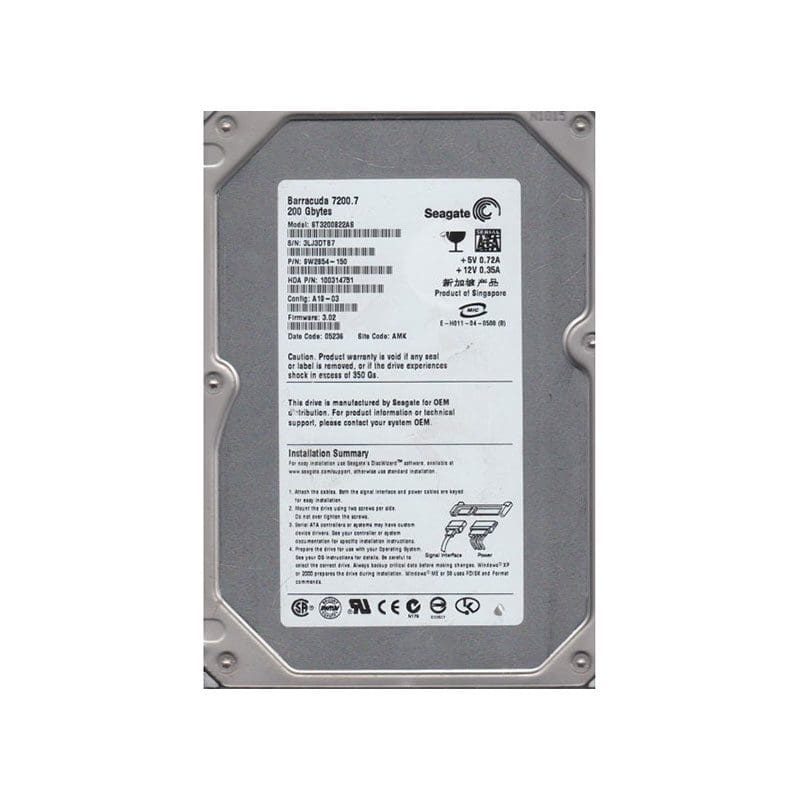 ST3200822AS Seagate Barracuda 7200.7 200GB 7200RPM Hard Drive