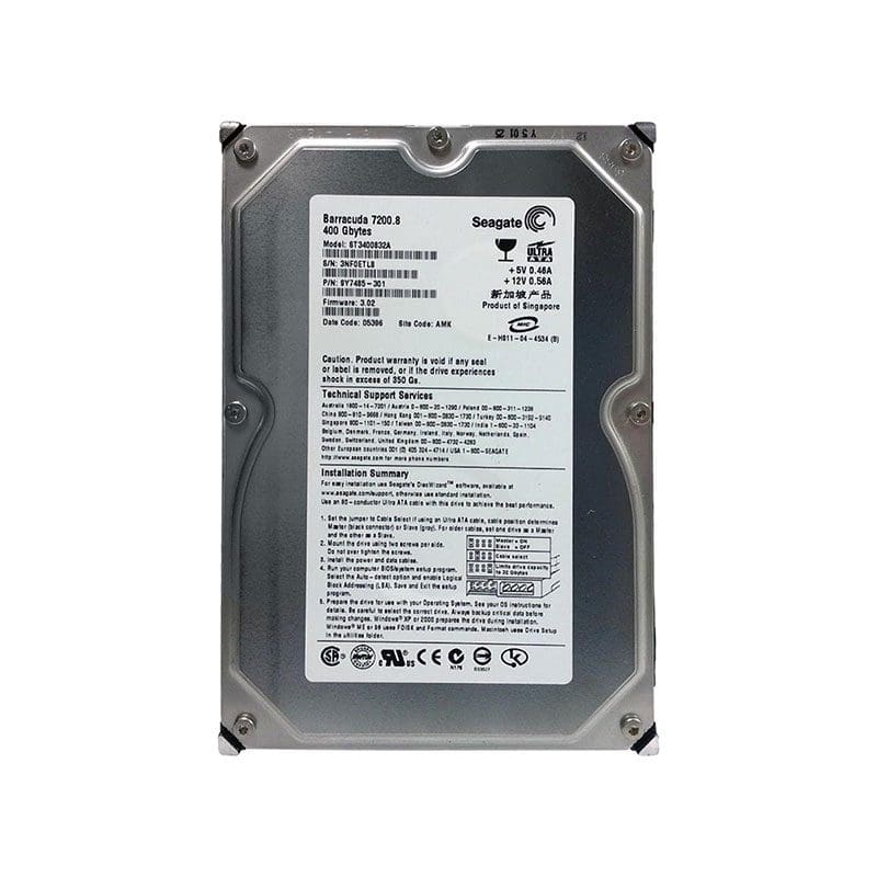 ST3400832A Seagate Barracuda 7200.8 400GB 7200RPM Hard Drive