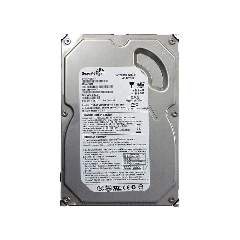 ST3402111A Seagate Barracuda 7200.9 40GB 7200RPM Hard Drive