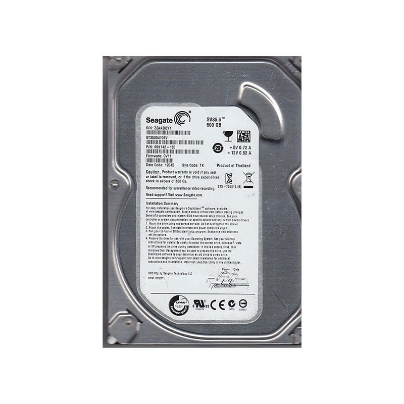 ST3500410SV Seagate SV35.5 500GB 7200RPM SATA Hard Drive