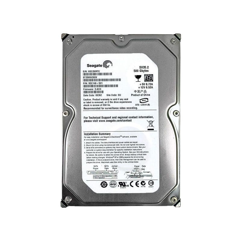 ST3500630SV Seagate SV35.2 500GB 7200RPM SATA Hard Drive