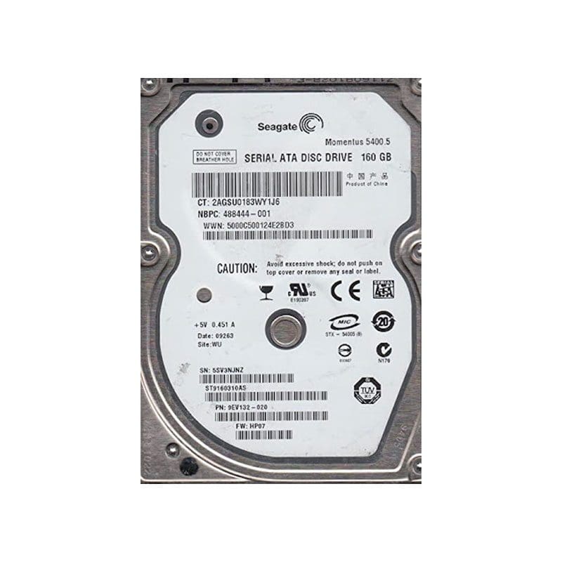 ST9160310AS Seagate Momentus 5400.5 160GB SATA Hard Drive