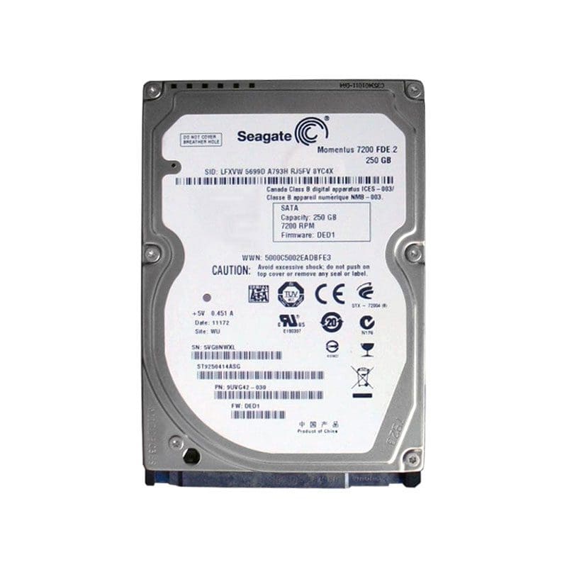 ST9250414ASG Seagate Momentus 7200 FDE.2 250GB SATA Hard Drive